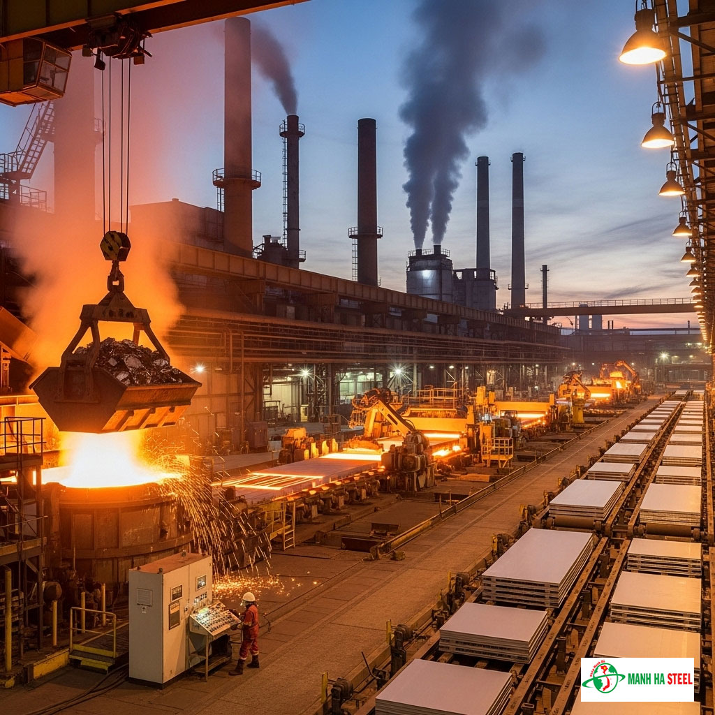 Quá trình sản xuất inox từ nguyên liệu thô