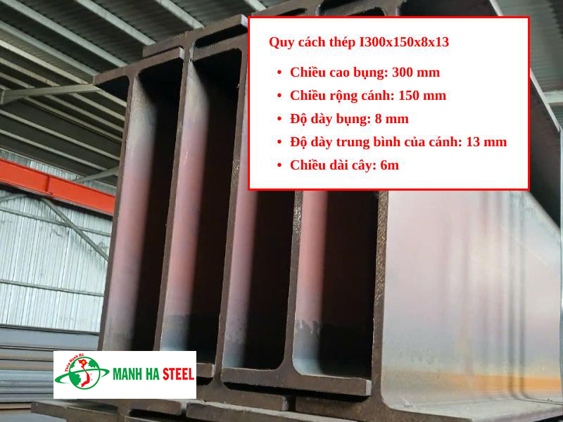 Quy cách thép I300x150x8x13
