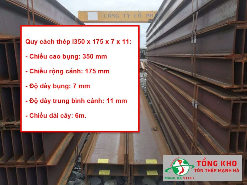 Quy cách thép I350x175x7x11