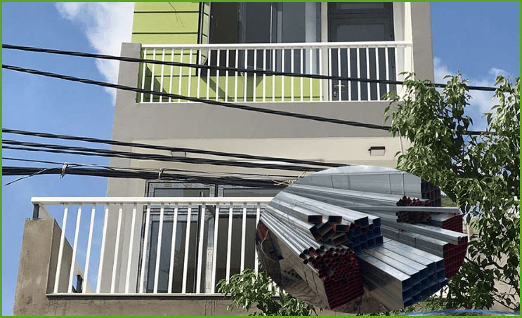 Sắt hộp làm lan can