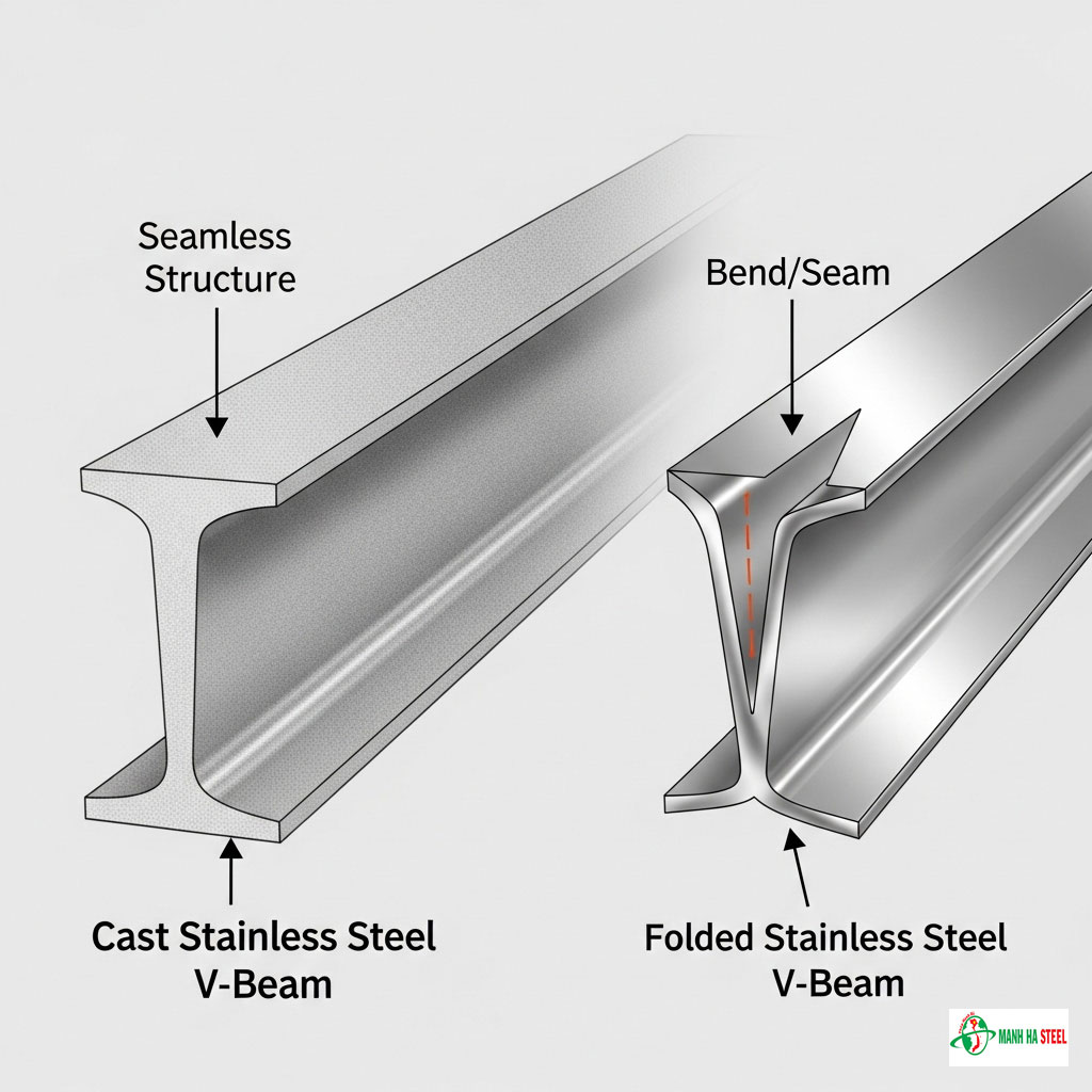 So sánh inox V đúc và inox V chấn