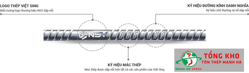 Thép cây gân Việt Sing