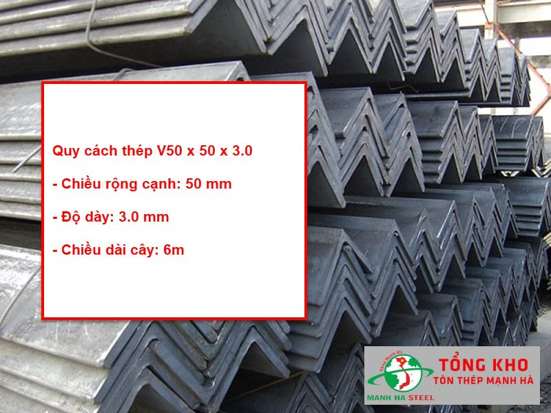 Quy cách thép V50x50x3.0