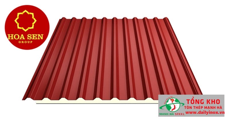 Tôn Hoa Sen Gold 9 sóng vuông