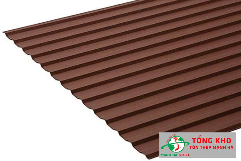 Tôn la phông màu nâu đất