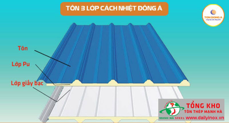 Tôn xốp cách nhiệt Đông Á