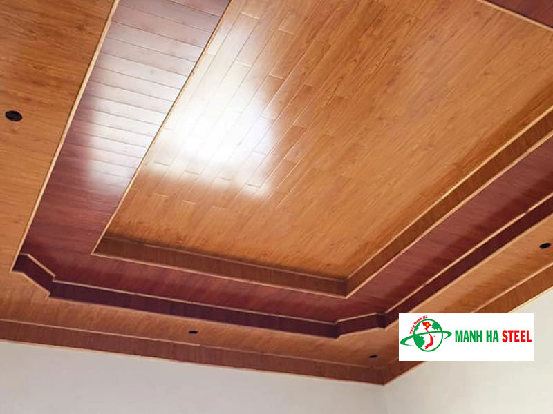 Tôn xốp giả gỗ giật cấp