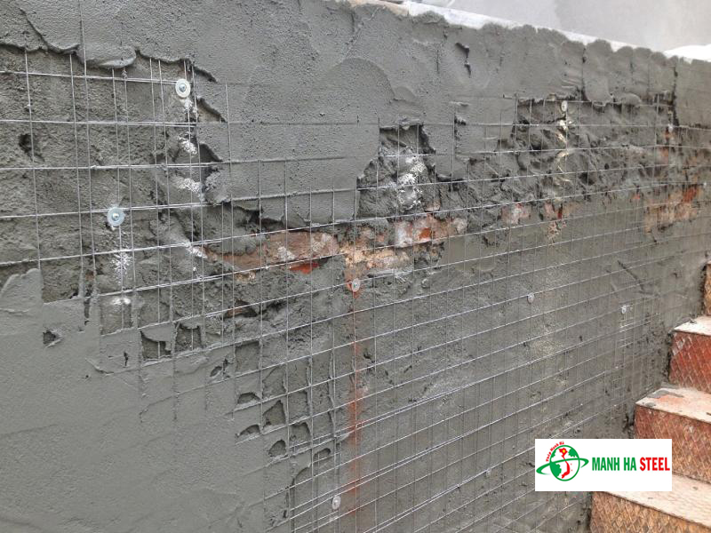 Dùng lưới tô tường để trát tường gạch