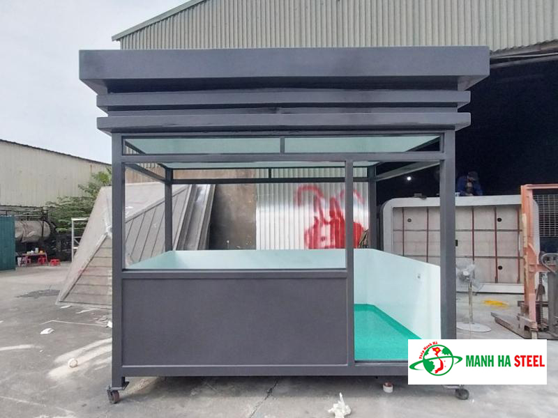 Thép hình H100 dùng làm khung kiosk bảo vệ