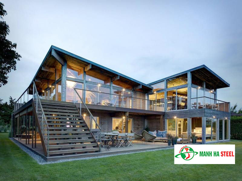 Ứng dụng thép H200 làm nhà tiền chế 2 tầng
