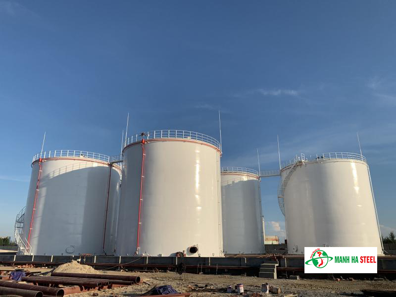 Bồn chứa xăng được gia công từ sắt tấm Q355
