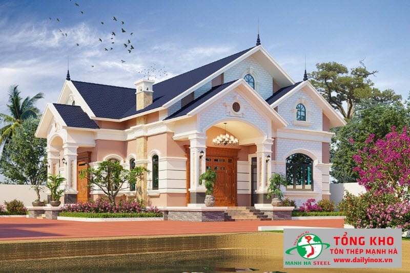 Thiết kế có độ thẩm mỹ cao nên thường ứng dụng thi công biệt thự