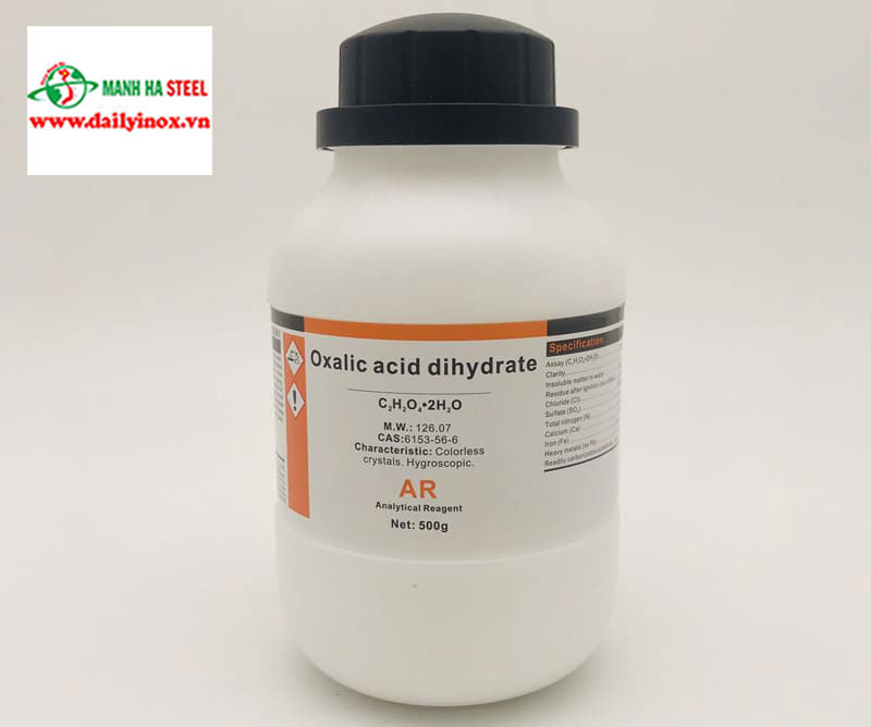 Cách tẩy rỉ sét trên inox bằng Axit Oxalic