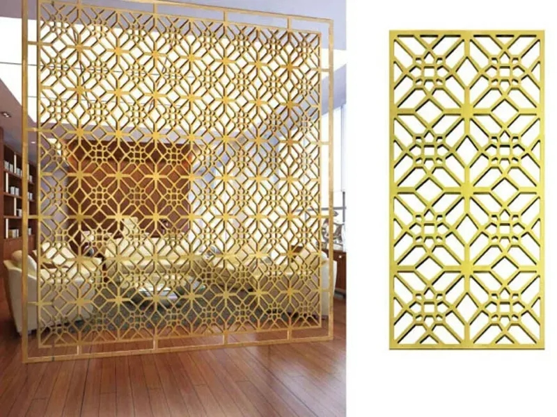 Vách Ngăn Inox Mạ Vàng