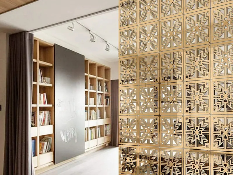 Vách Ngăn Inox Mạ Vàng