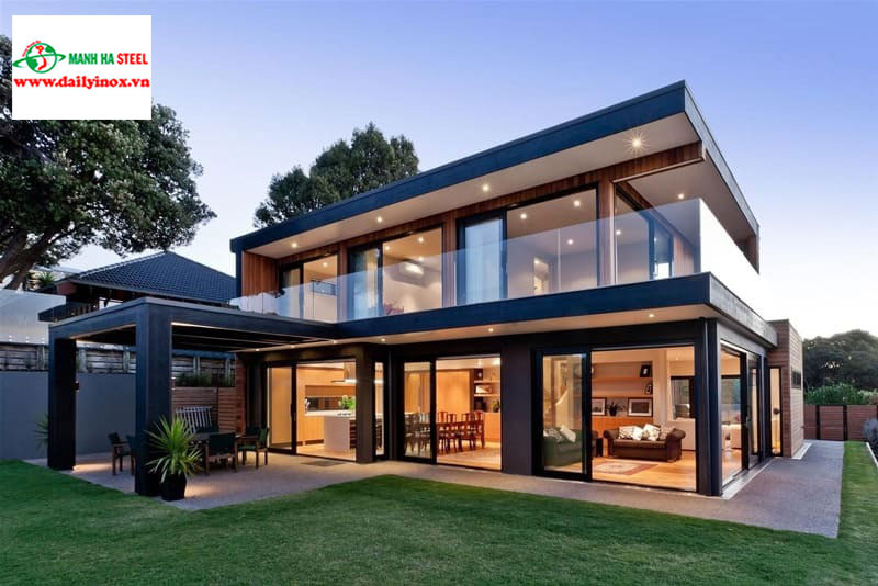 Kiểu nhà khung thép 2 tầng đang rất được yêu thích hiện nay