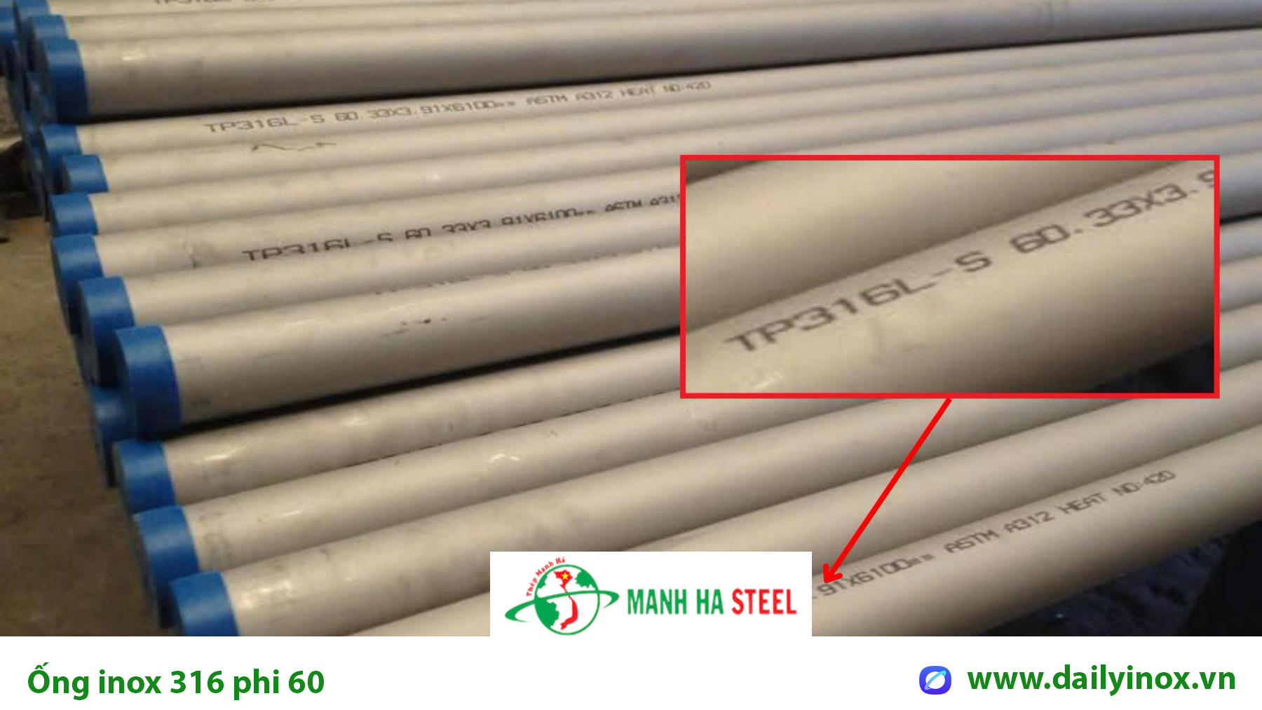 Ống inox 316 phi 60