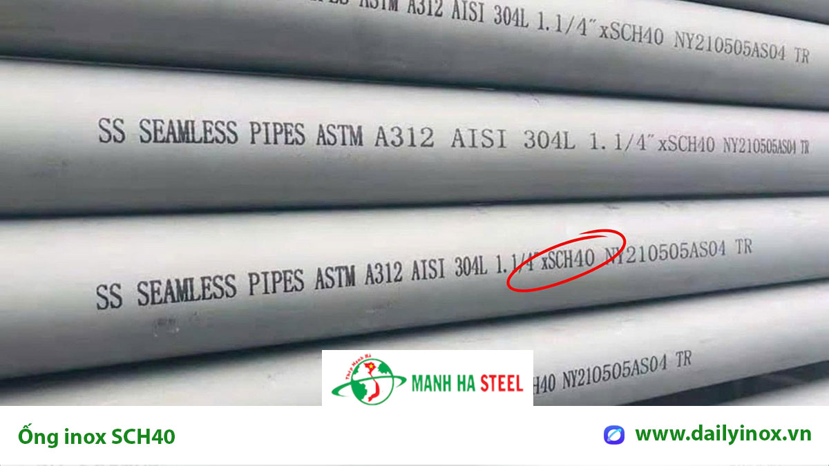 Ống inox SCH40