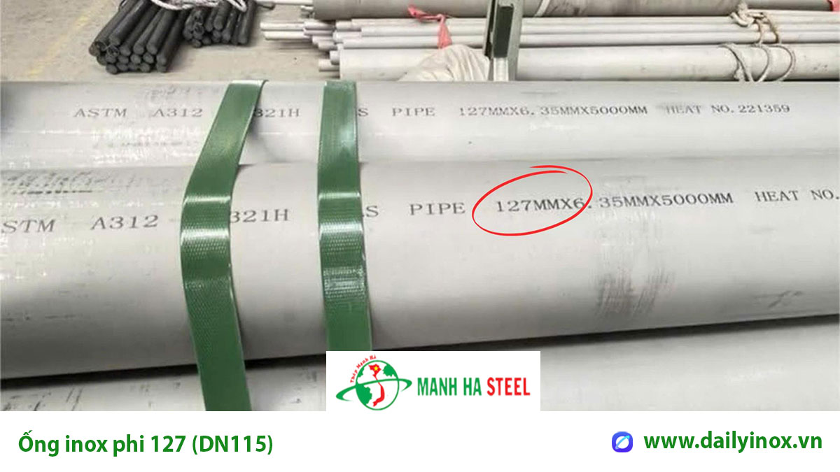 Ống inox phi 127 (DN115) ứng dụng công nghiệp