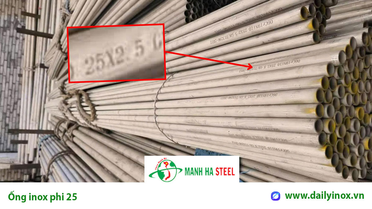 Ống inox phi 25