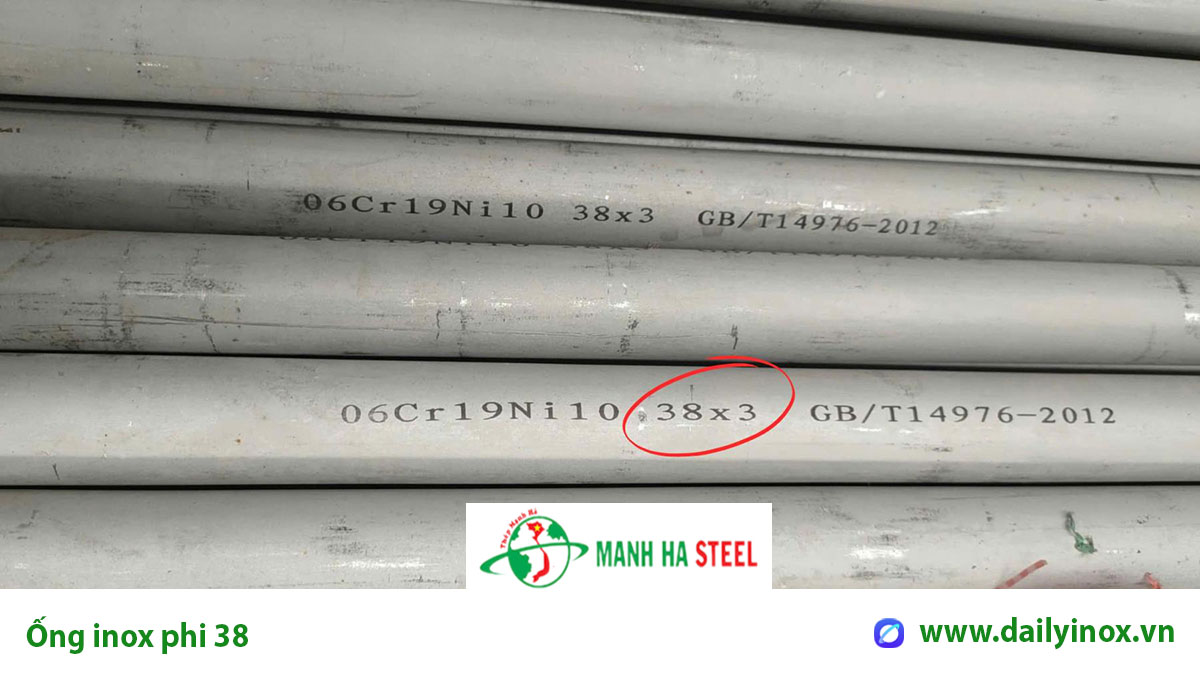 Ống inox phi 38