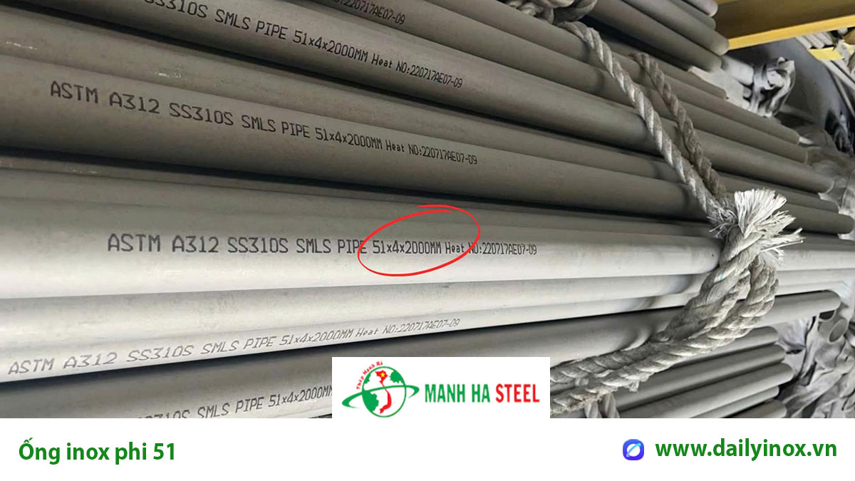 Ống inox phi 51