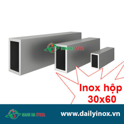 Hộp Inox Chữ Nhật 30.0x60.0mm - Đại lý Inox Mạnh Hà Kèm Bảng Giá