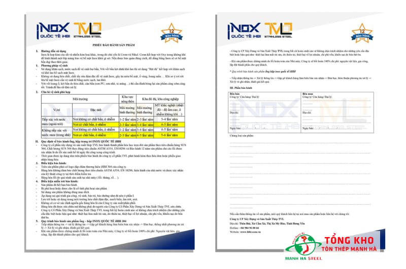 Ống inox công nghiệp TVL độ dày 2.5mm