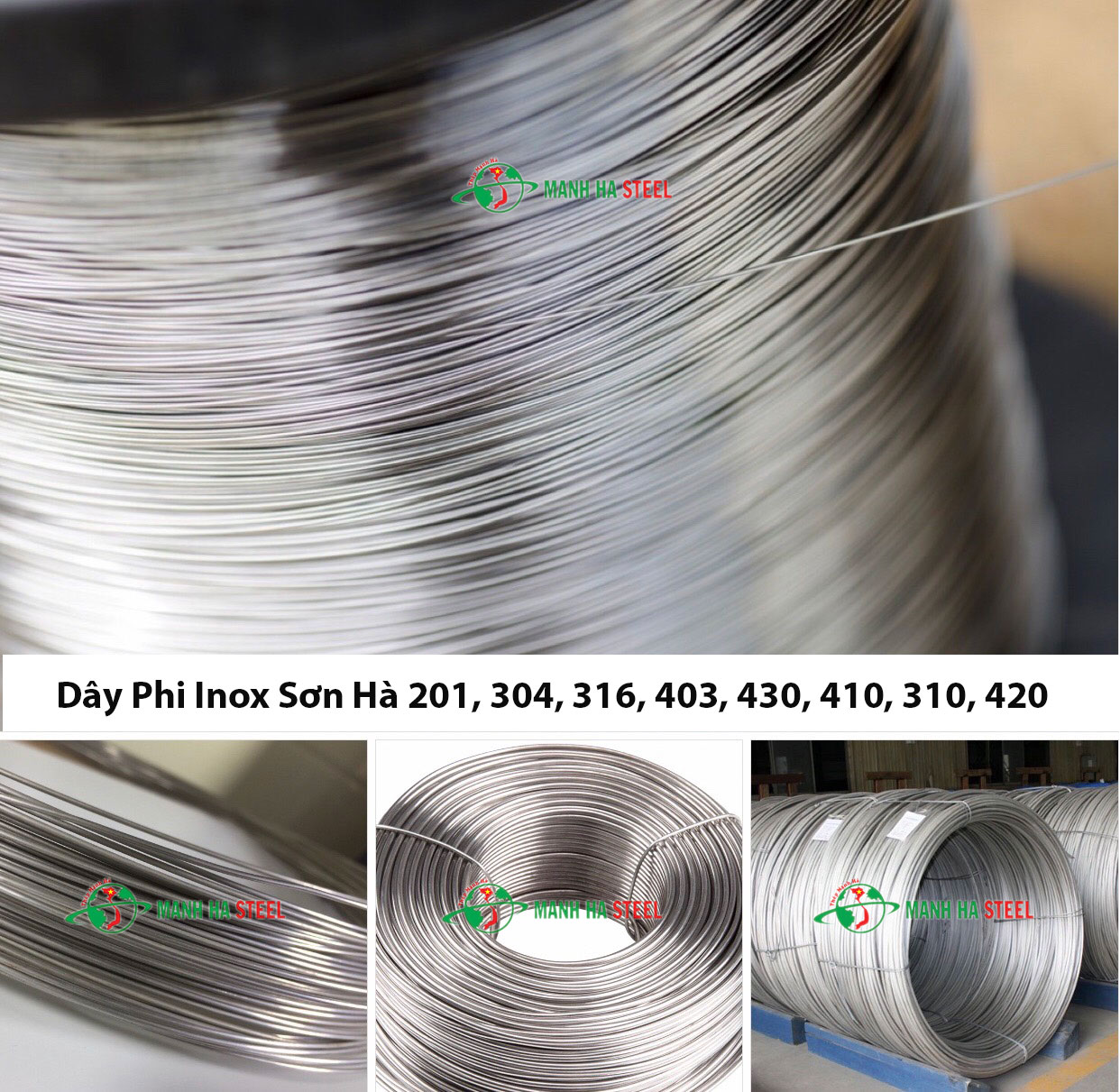 Dây Phi Inox Sơn Hà 201, 304, 316, 403, 430, 410, 310, 420 - Giải Pháp Hoàn Hảo Cho Mọi Công Trình