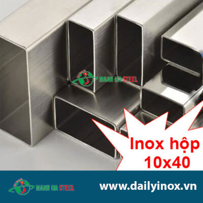 Hộp Inox Chữ Nhật 10.0x40.0mm - Đại lý Inox Mạnh Hà và Bảng Giá Chi Tiết