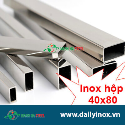 Hộp Inox Chữ Nhật Công Nghiệp 40x80 - Đại Lý Inox Mạnh Hà