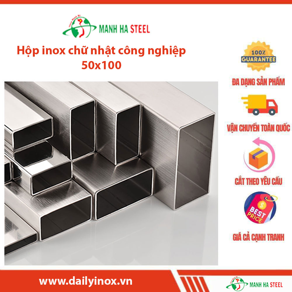 Hộp Inox Chữ Nhật Trung Quốc 50x100 - Đại lý Inox Mạnh Hà và Bảng Giá