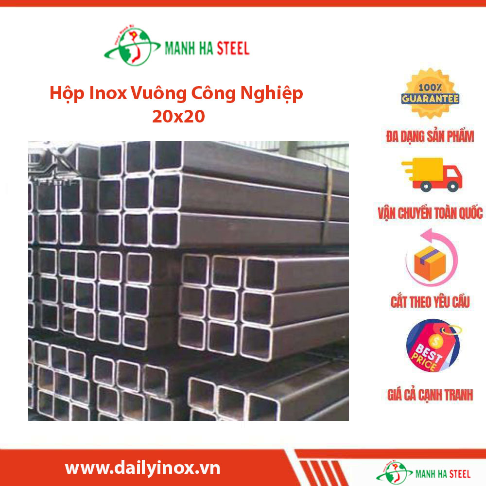Hộp Inox Vuông Trung Quốc 20x20 - Đại Lý Inox Mạnh Hà