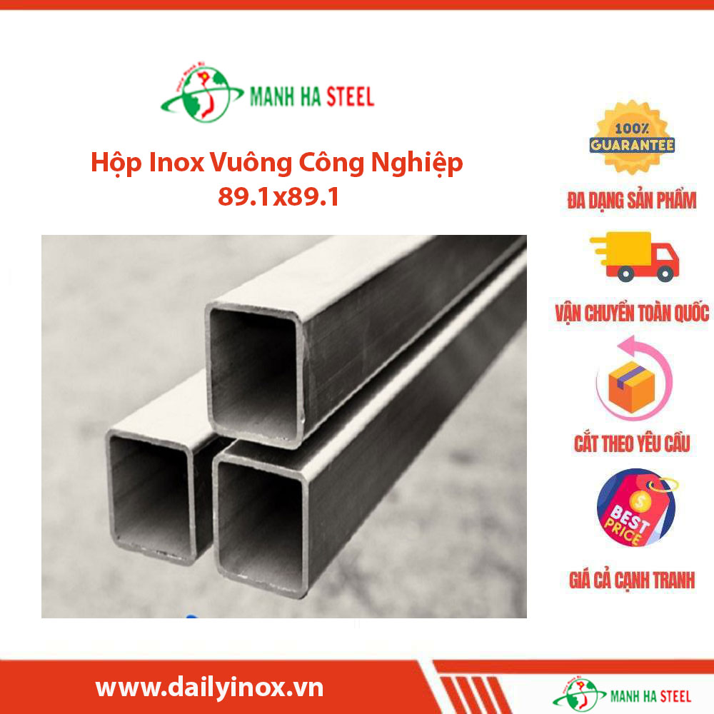 Hộp Inox Vuông Trung Quốc 89.1x89.1 - Đại lý Inox và Bảng Giá
