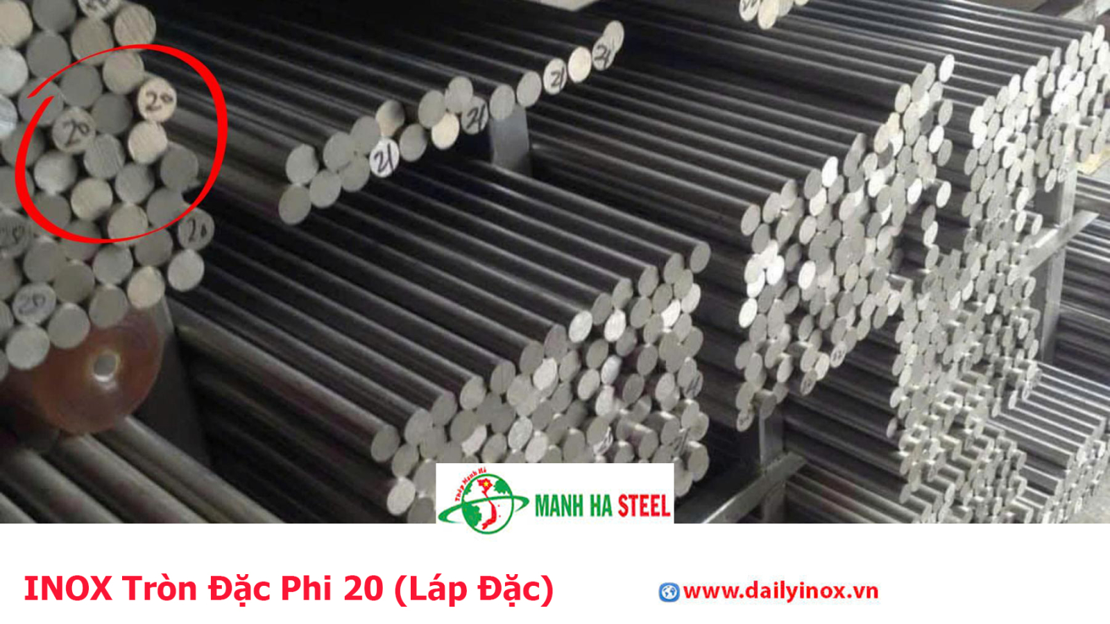 Bảng Báo Giá INOX Tròn Đặc Phi 20 (Láp Đặc)