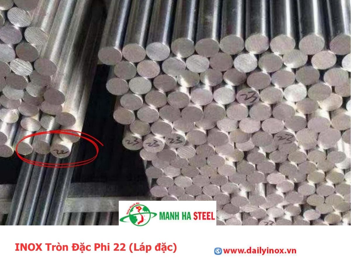 Bảng Báo Giá INOX Tròn Đặc Phi 22 (Láp đặc)