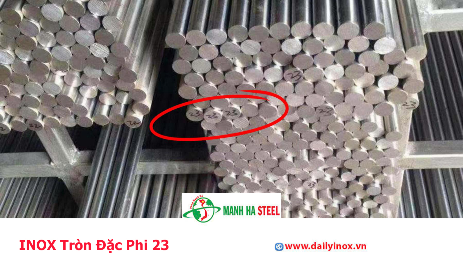 Bảng Báo Giá INOX Tròn Đặc Phi 23