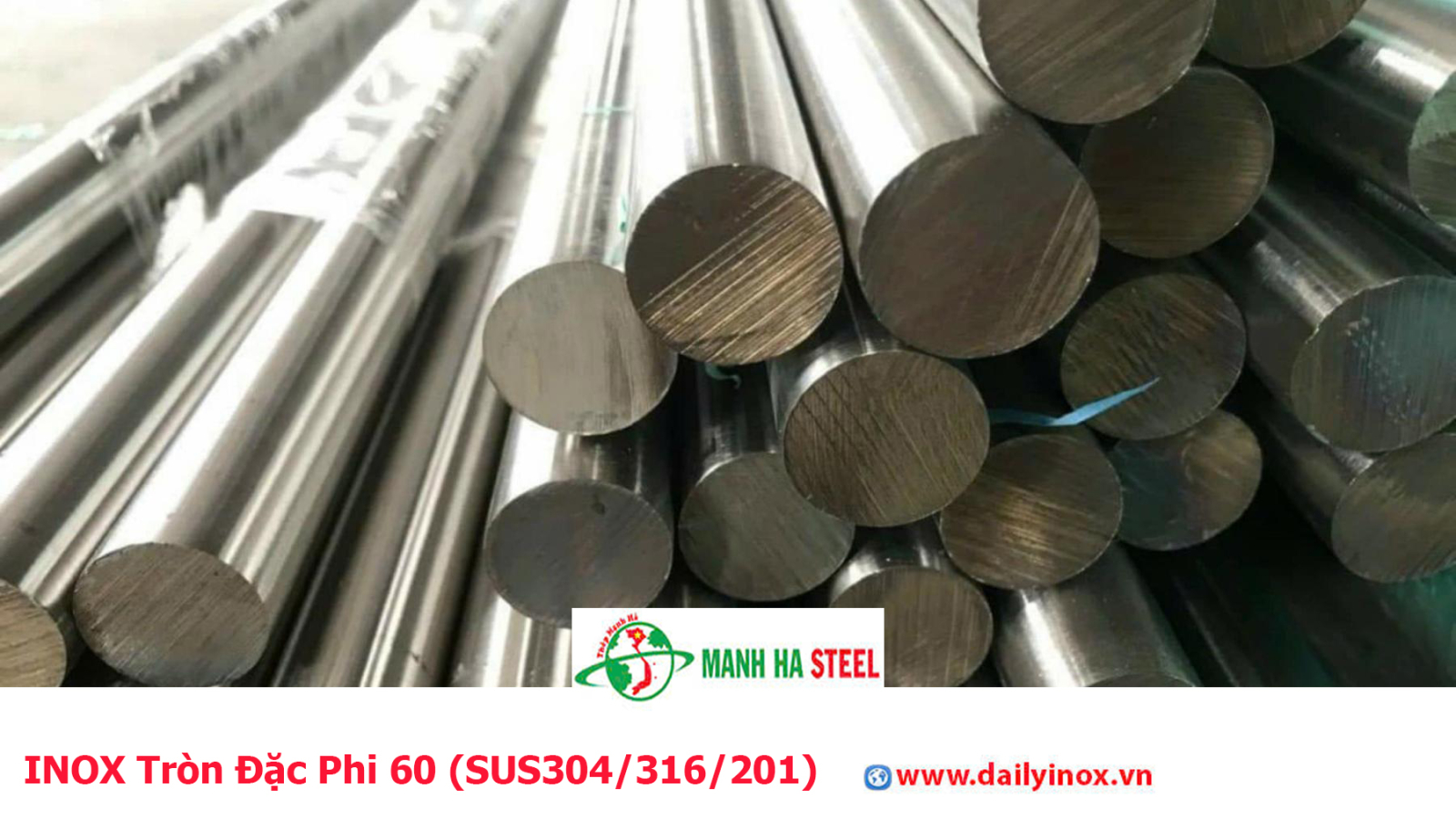 Bảng Báo Giá INOX Tròn Đặc Phi 60 (SUS304/316/201)