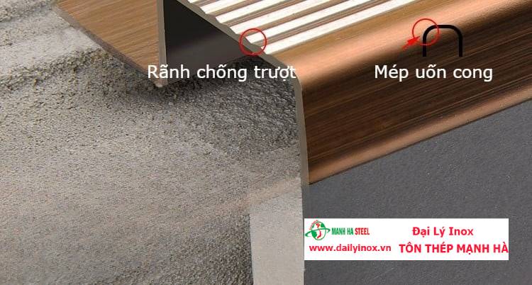 Nẹp Chữ U Chống Trượt Cầu Thang