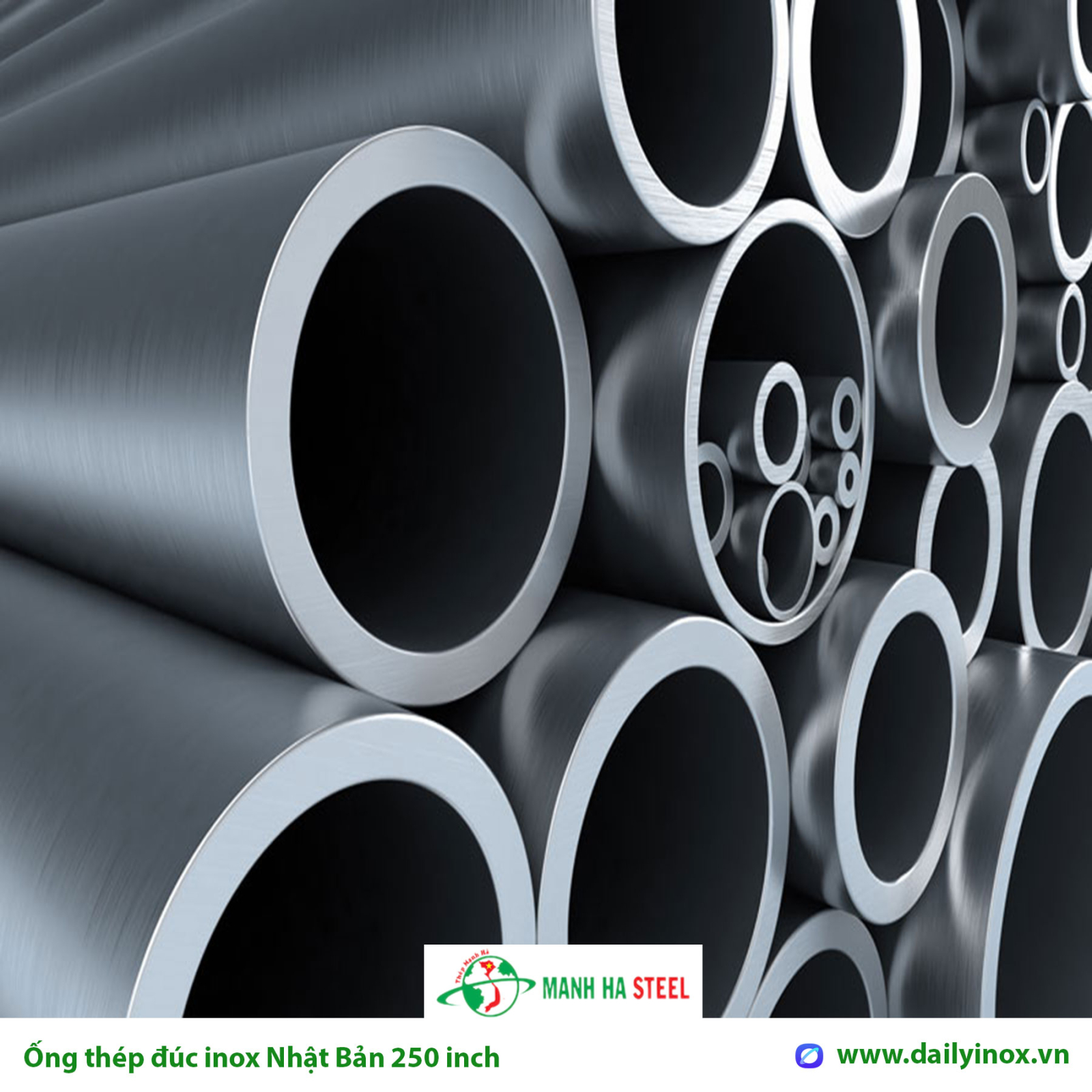 Ống đúc inox Nhật Bản 250 inch, Ống thép đúc inox Nhật Bản 250 inch