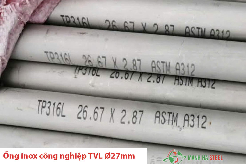 Ống inox công nghiệp TVL Ø27mm