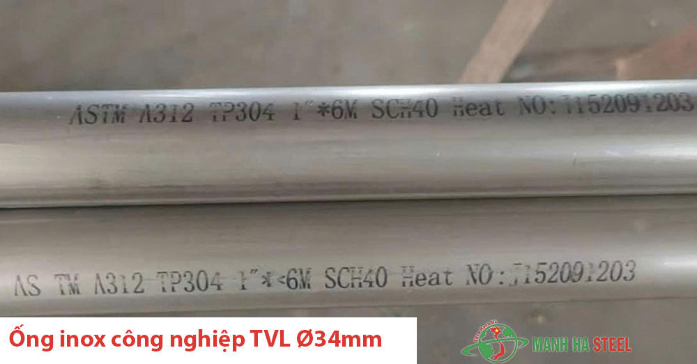 Ống inox công nghiệp TVL Ø34mm