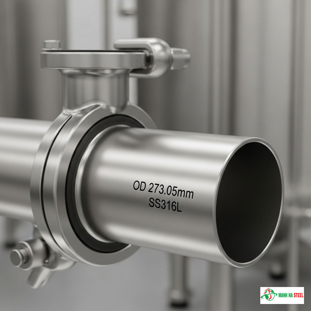 Ống inox vi sinh 273.05 mm, Ống thép inox vi sinh 273.05 mm