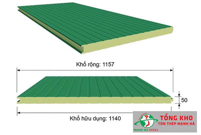 Kích Thước Tấm Panel Tôn Xốp