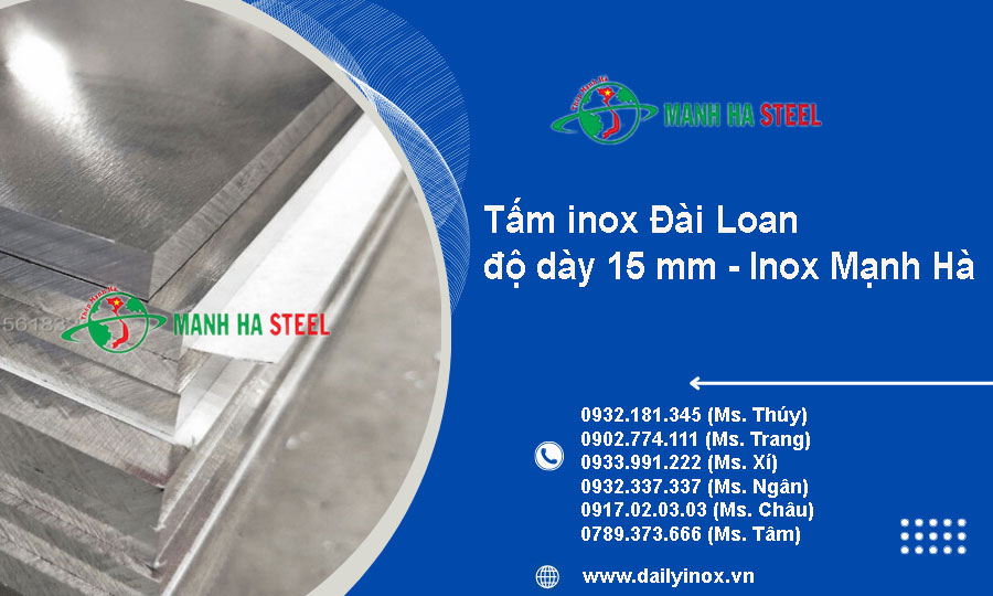 Tấm inox Đài Loan độ dày 15 mm