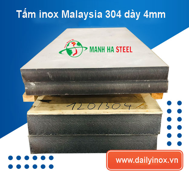 Tấm inox Malaysia 304 dày 4mm