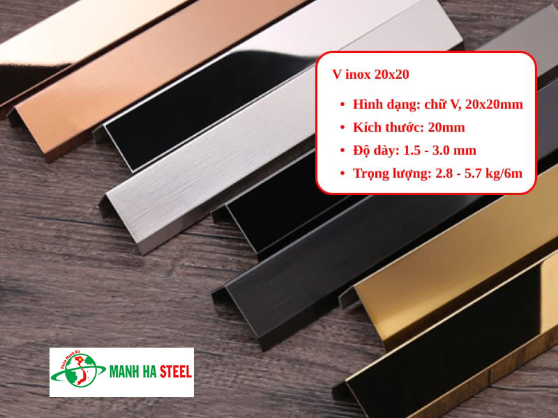 Bảng Báo Giá V Inox 20x20