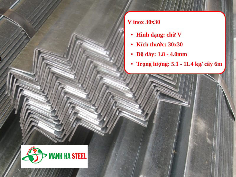 Bảng Báo Giá V Inox 30x30