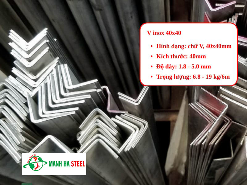 Bảng Báo Giá V Inox 40x40