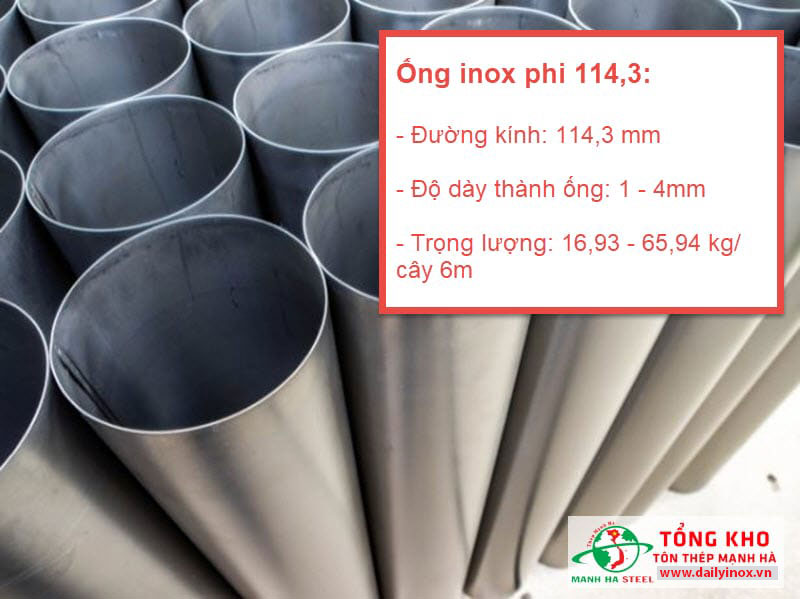 Ống Inox Công Nghiệp TVL Ø114mm: Đặc Điểm, Thông Số Kỹ Thuật Và Ứng Dụng